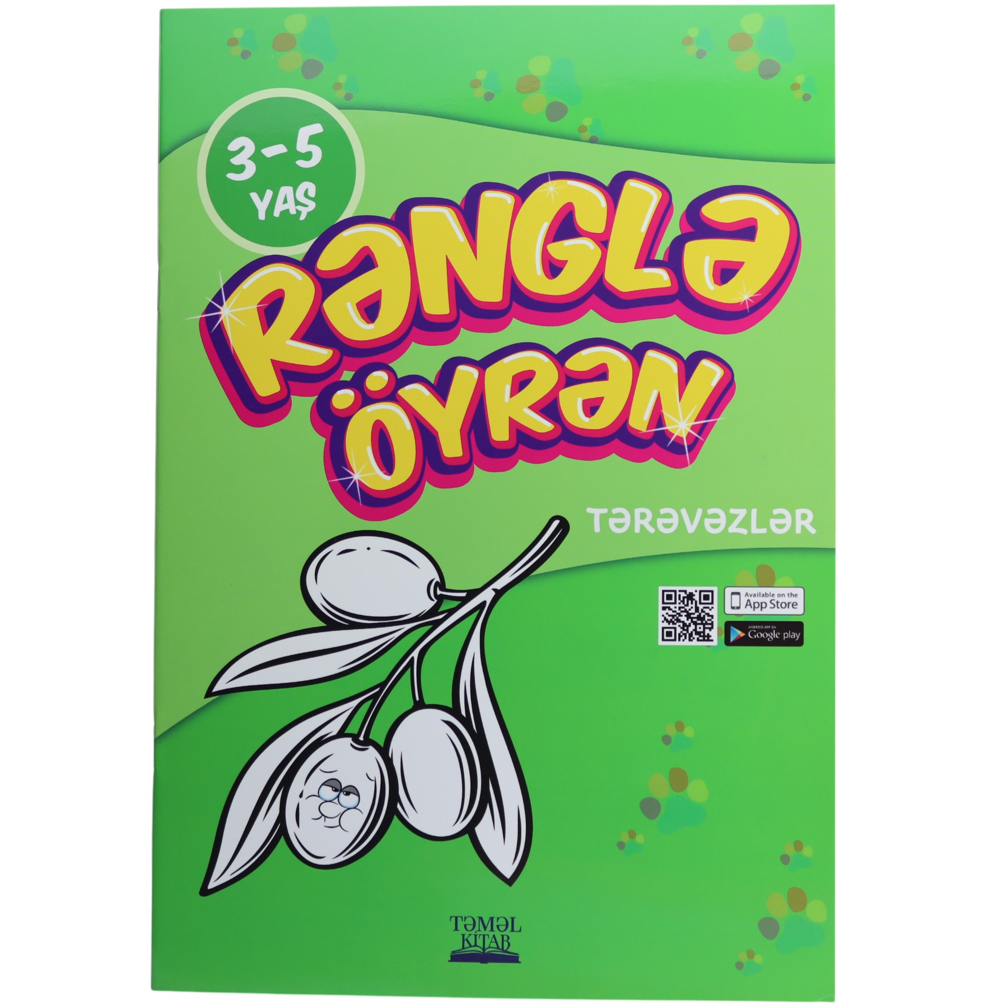 Rənglə Öyrən 3-5 yaş / Tərəvəzlər / Təməl Kitab